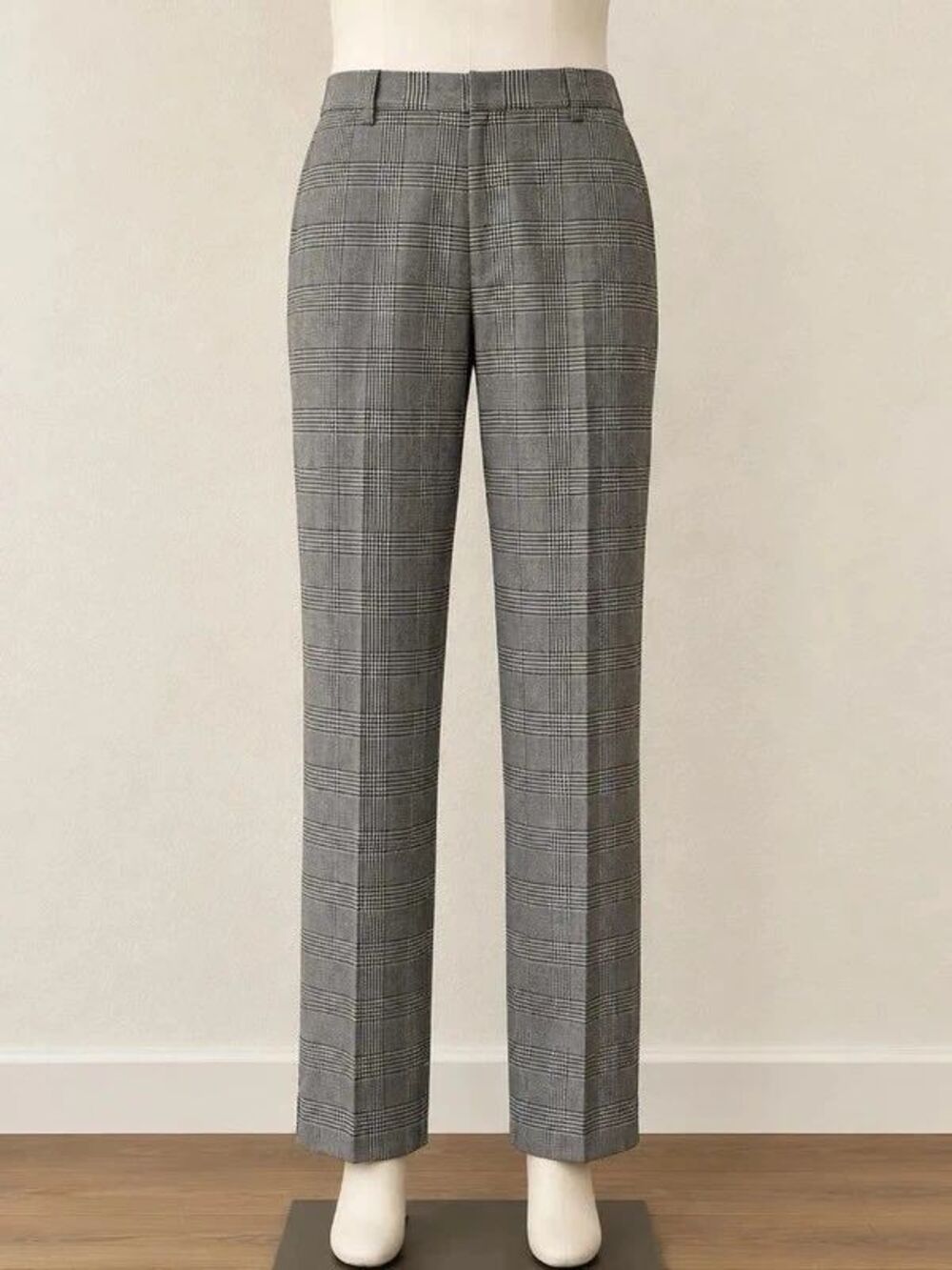 Ann Taylor Grey Glen Plaid Taylor Trousers Dress Pants
